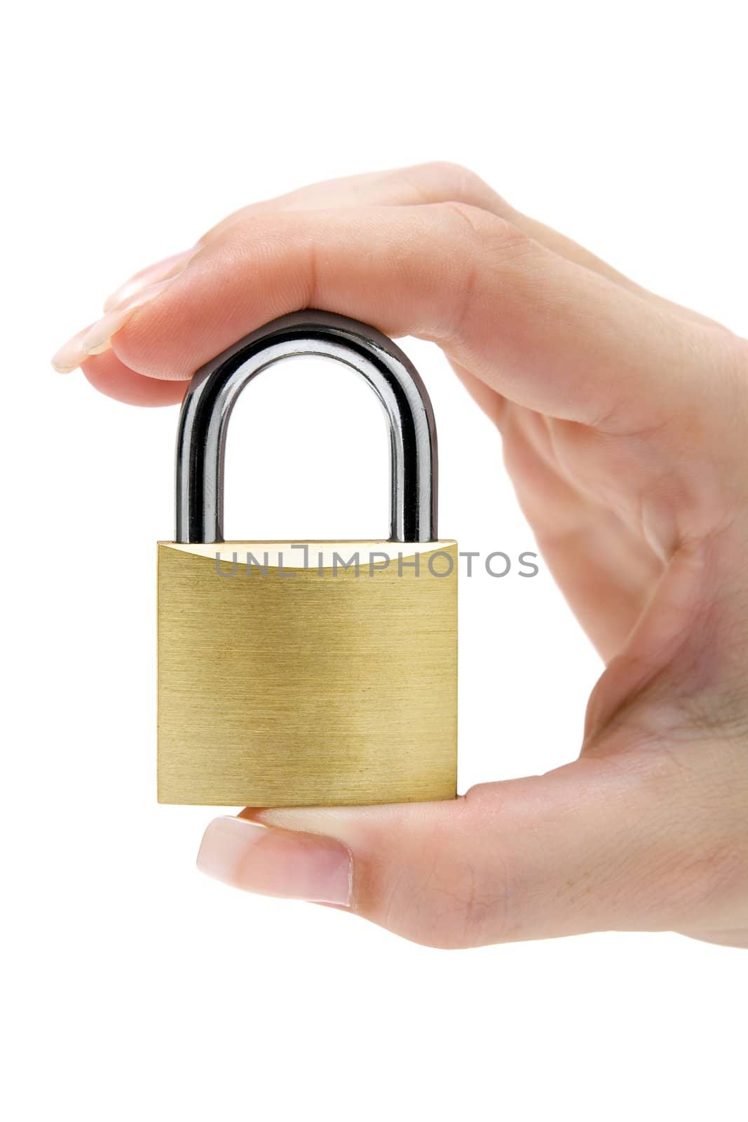 Holding a Padlock by winterling