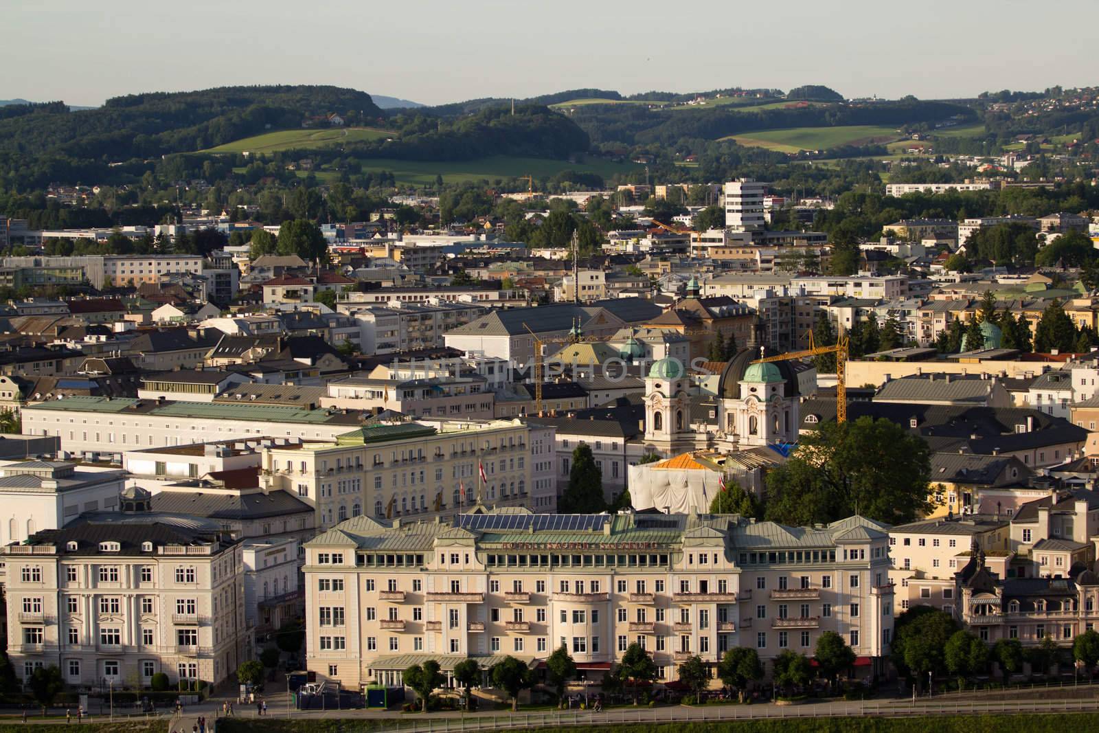 The Cityscape of Salzburg in Austria