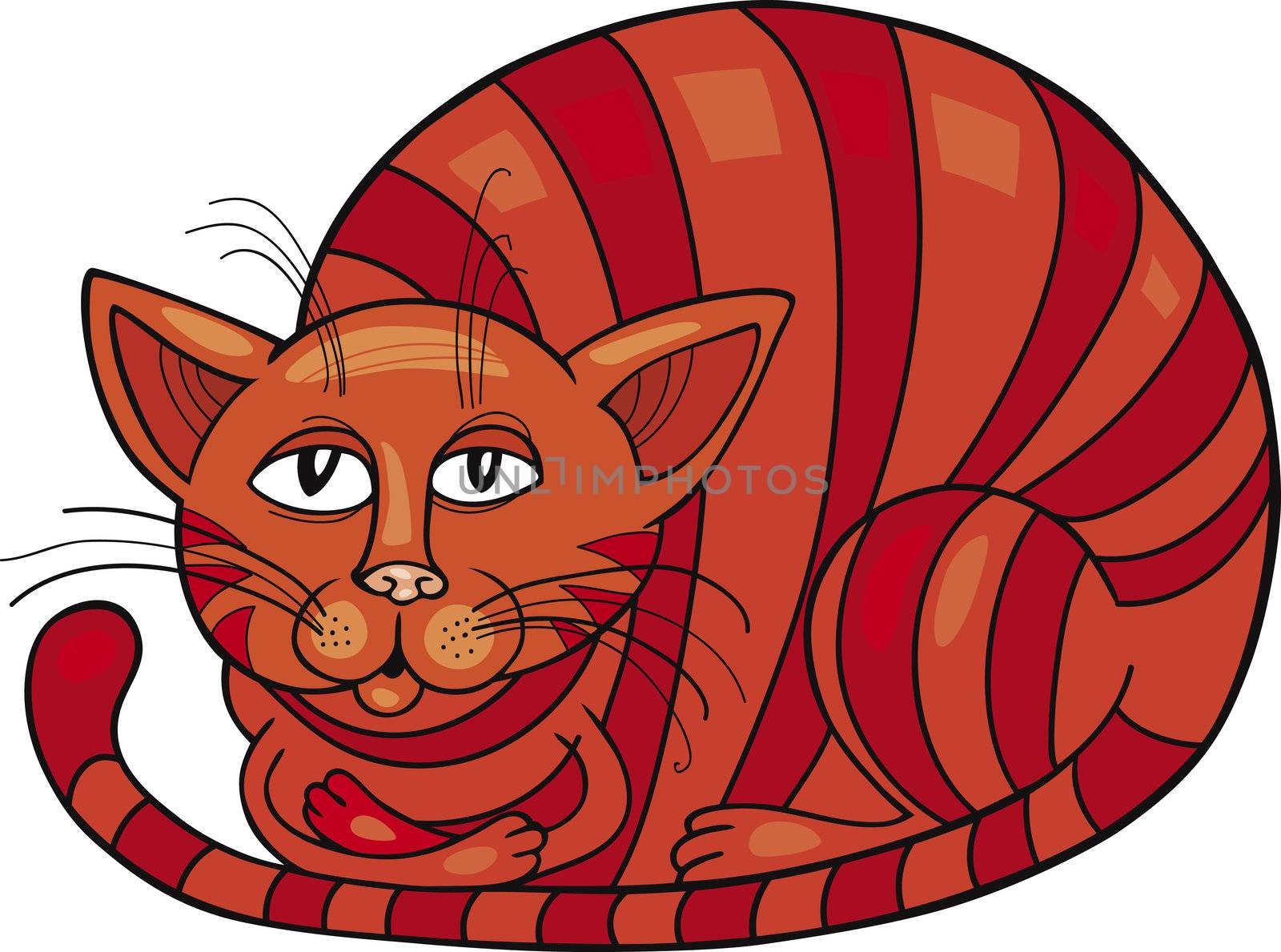 Cartoon illustration of Red Cat