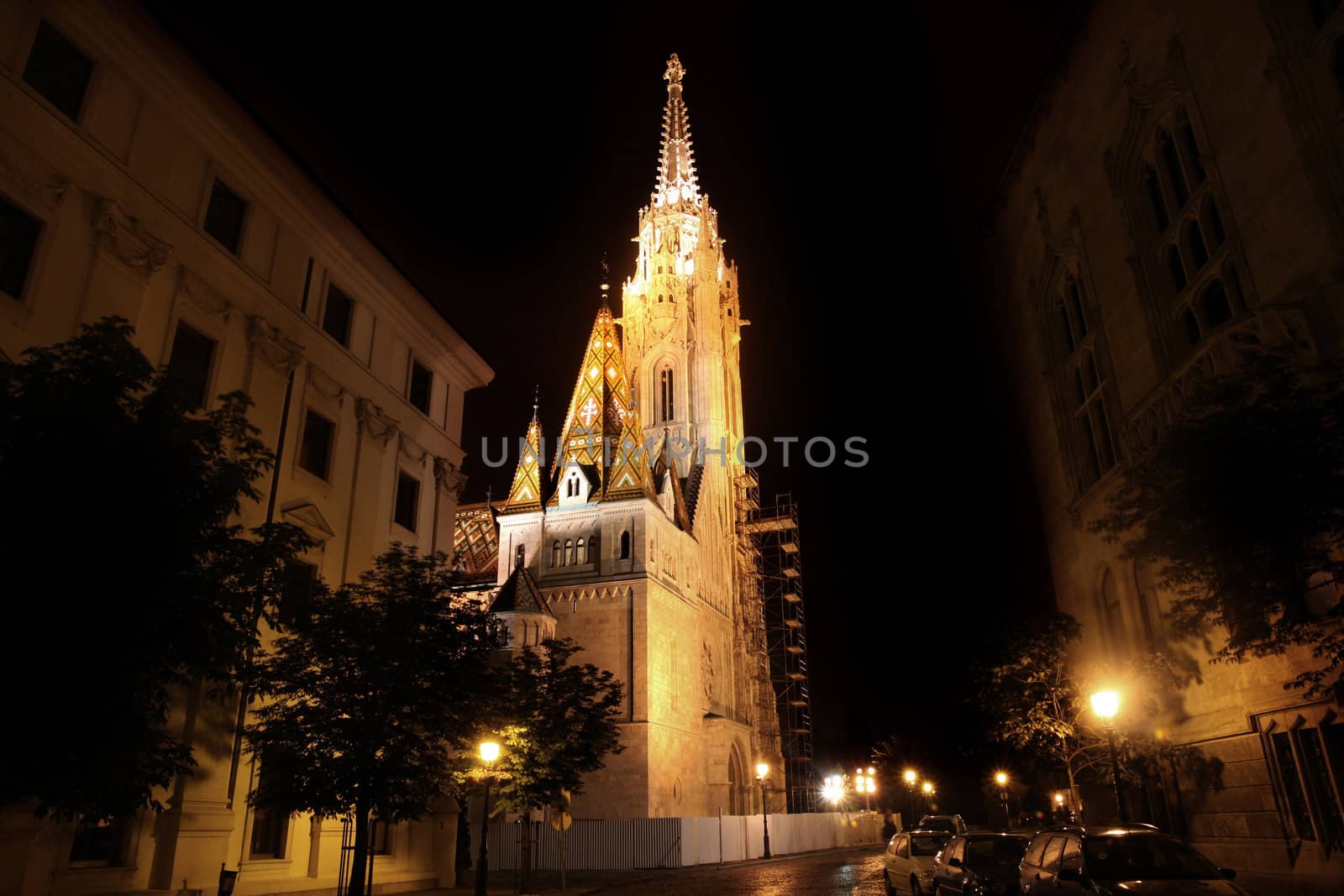 view of Matthias church in Budapest, Hungary