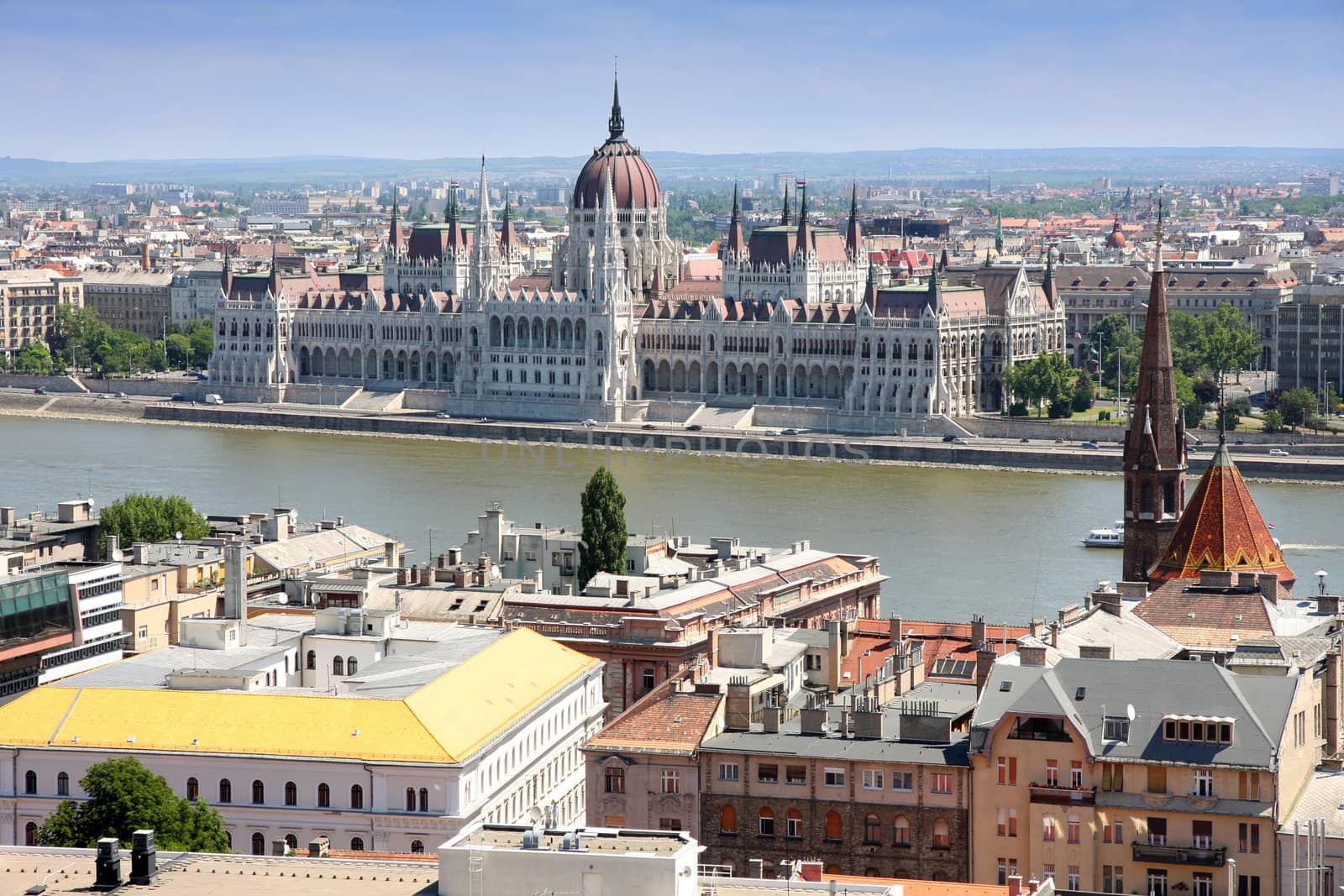 The parliament building in Budapest, Hungary
