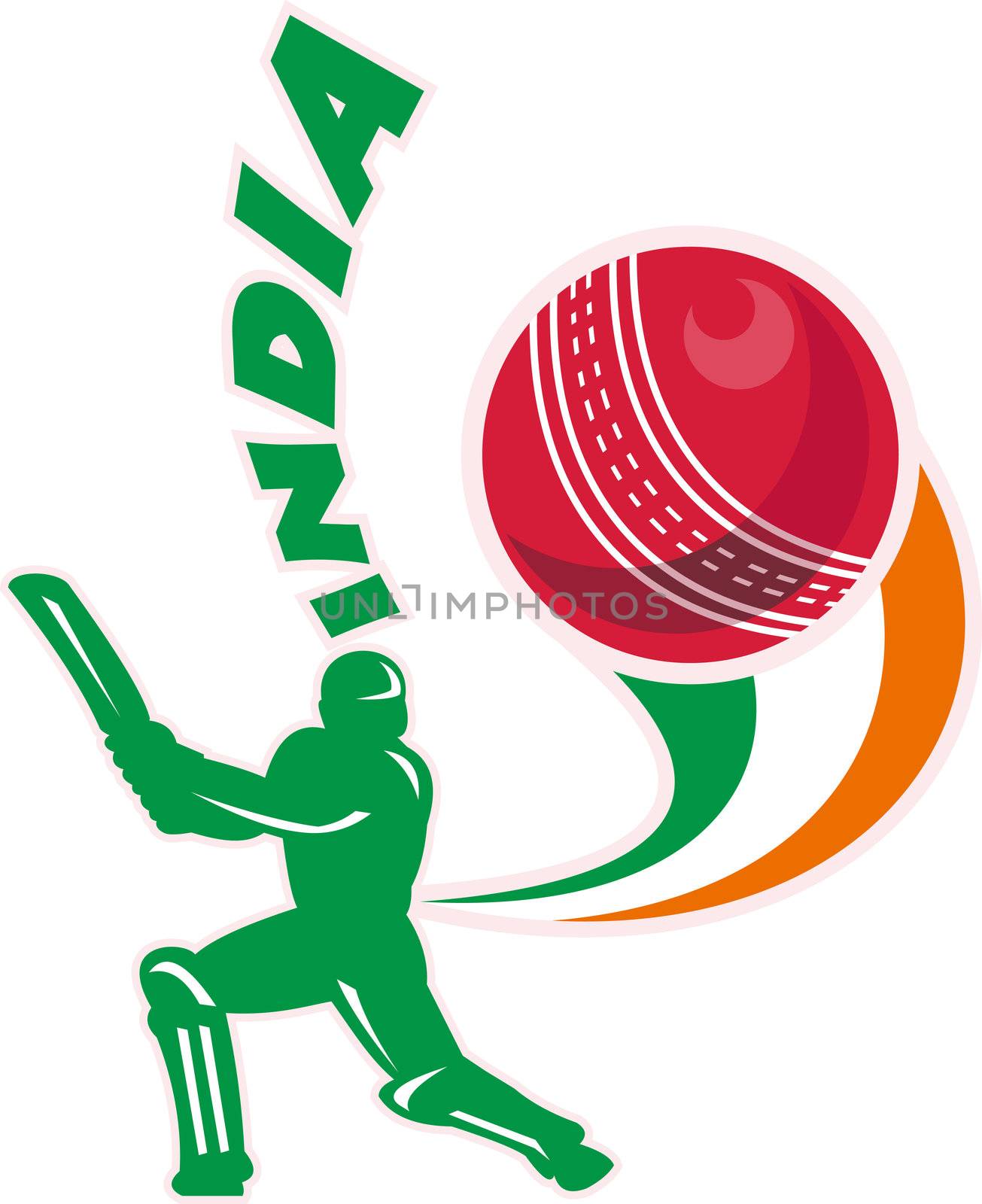 cricket sports batsman batting India by patrimonio