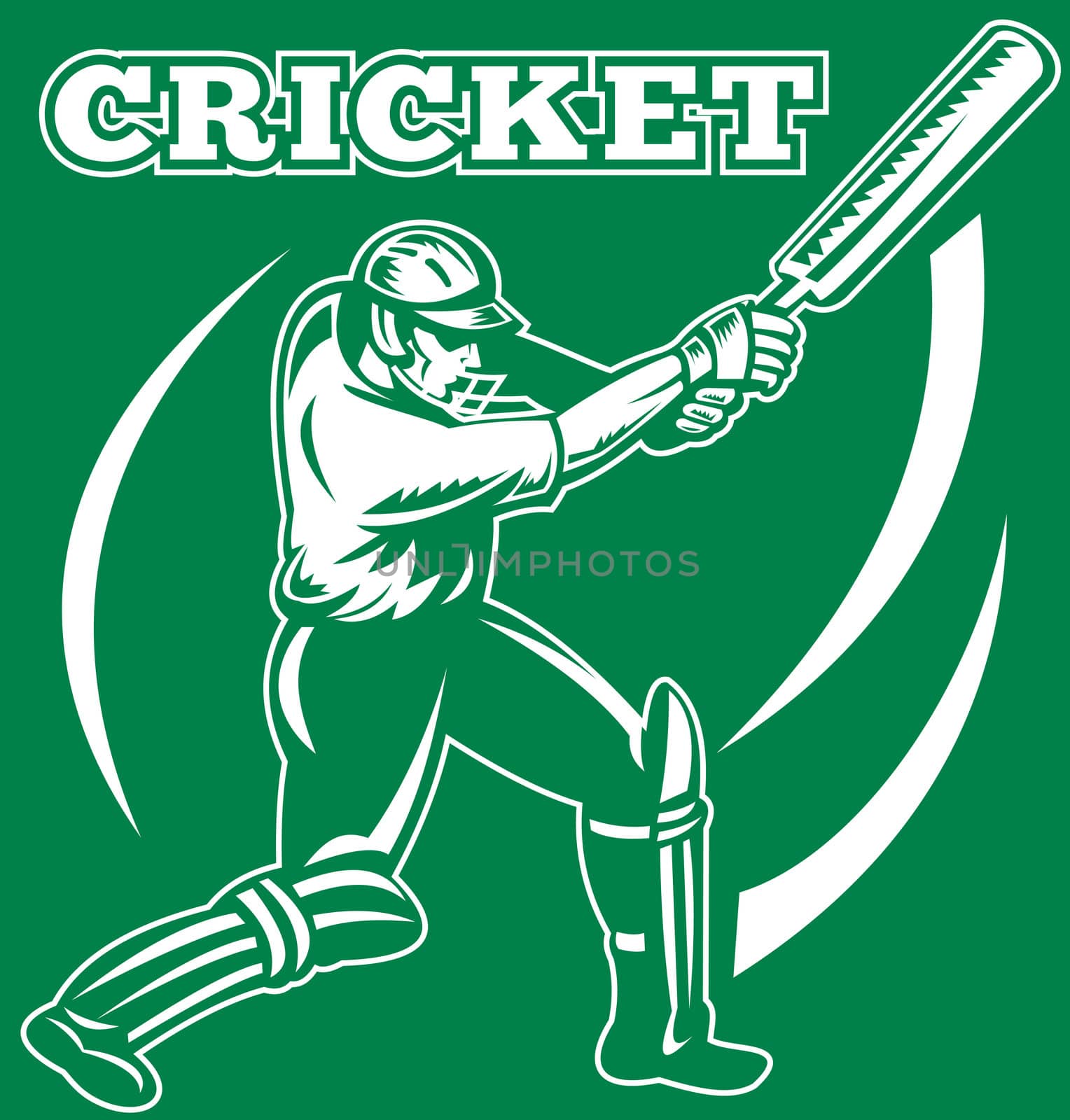 cricket player batsman batting by patrimonio