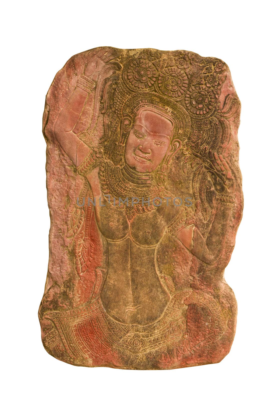 Sandstone carvings woman dancsing by stoonn