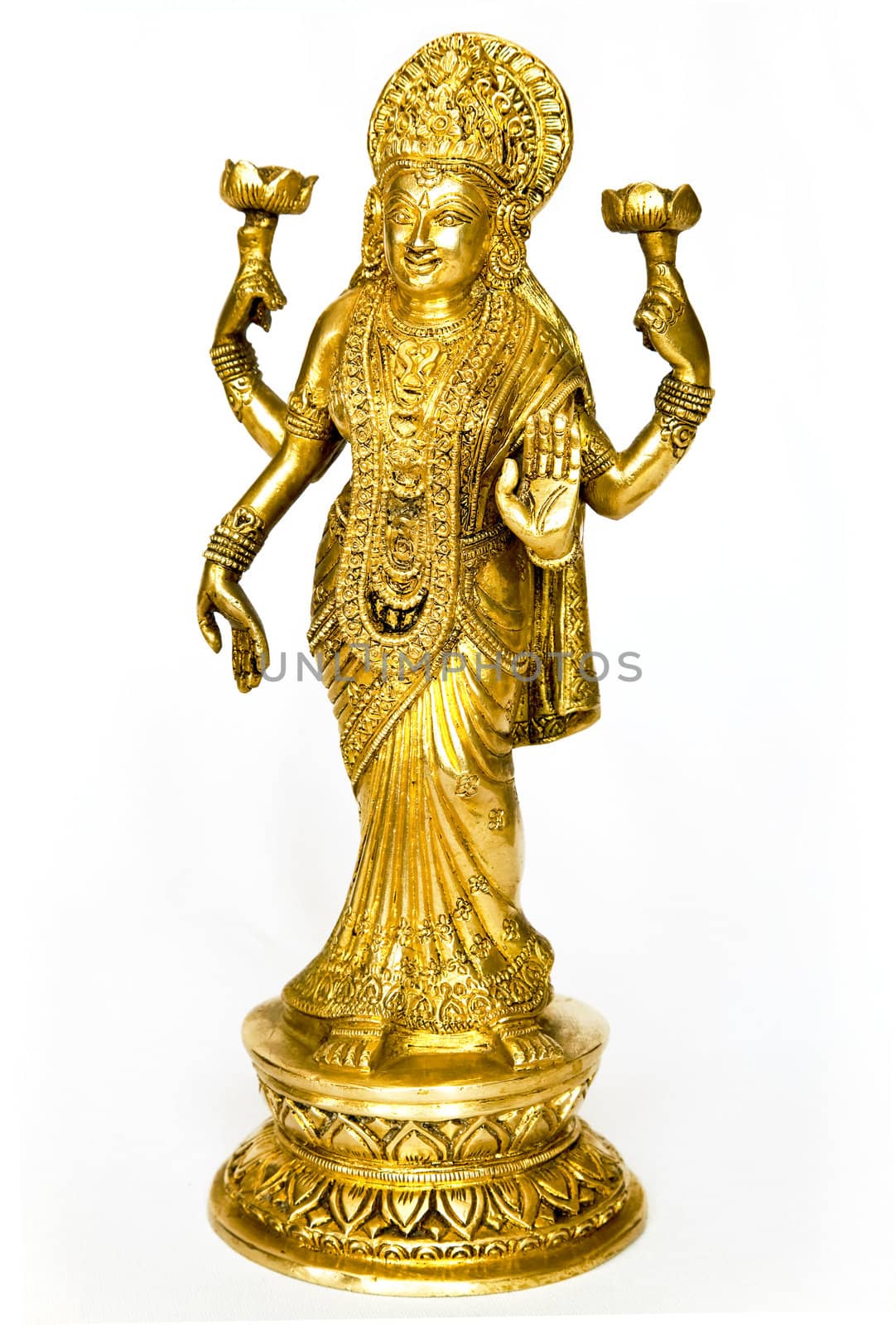 statue of Laxmi hindu god of fortune and wealth
