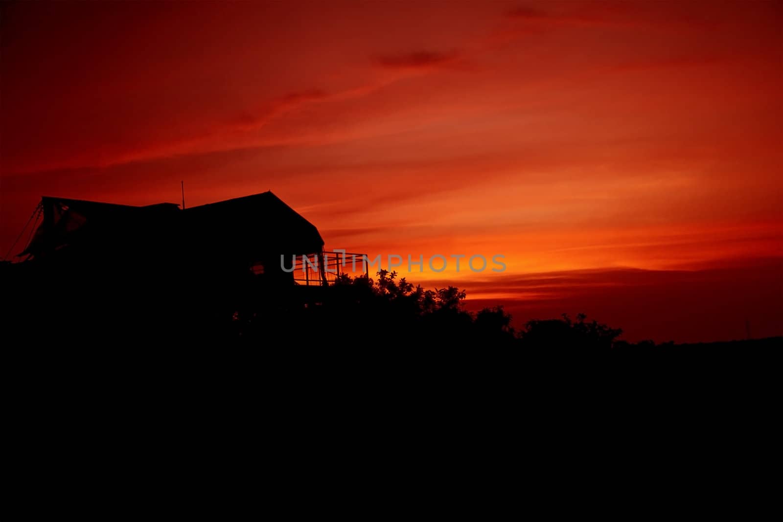 Sunset at beauty spot in Maharastra, India, full frame