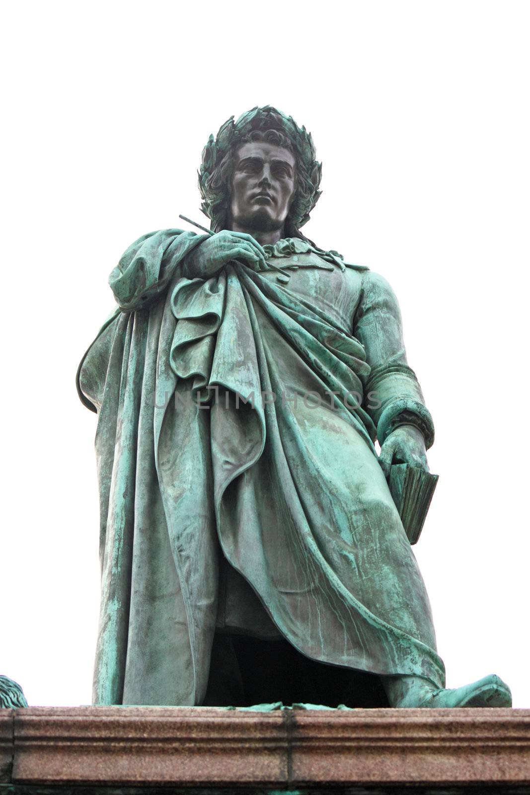Statue of Johann Christoph Friedrich von Schiller, German poet, philosopher, historian and playwright in Stuttgart