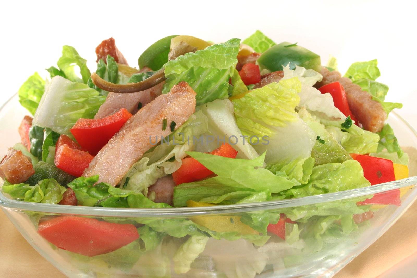 Mixed salad with strips of turkey by discovery