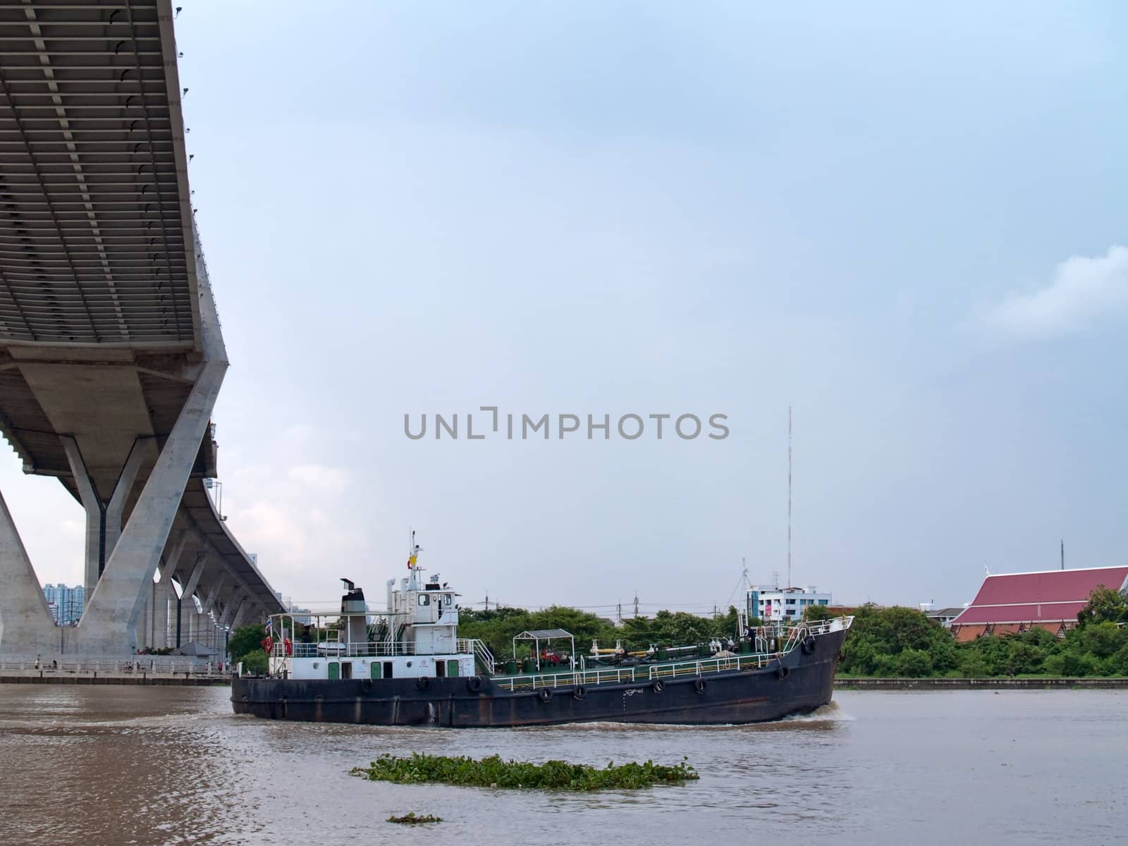 Bhumibol Bridge also casually call as Industrial Ring Road Bridge, Samut Prakarn,Thailand