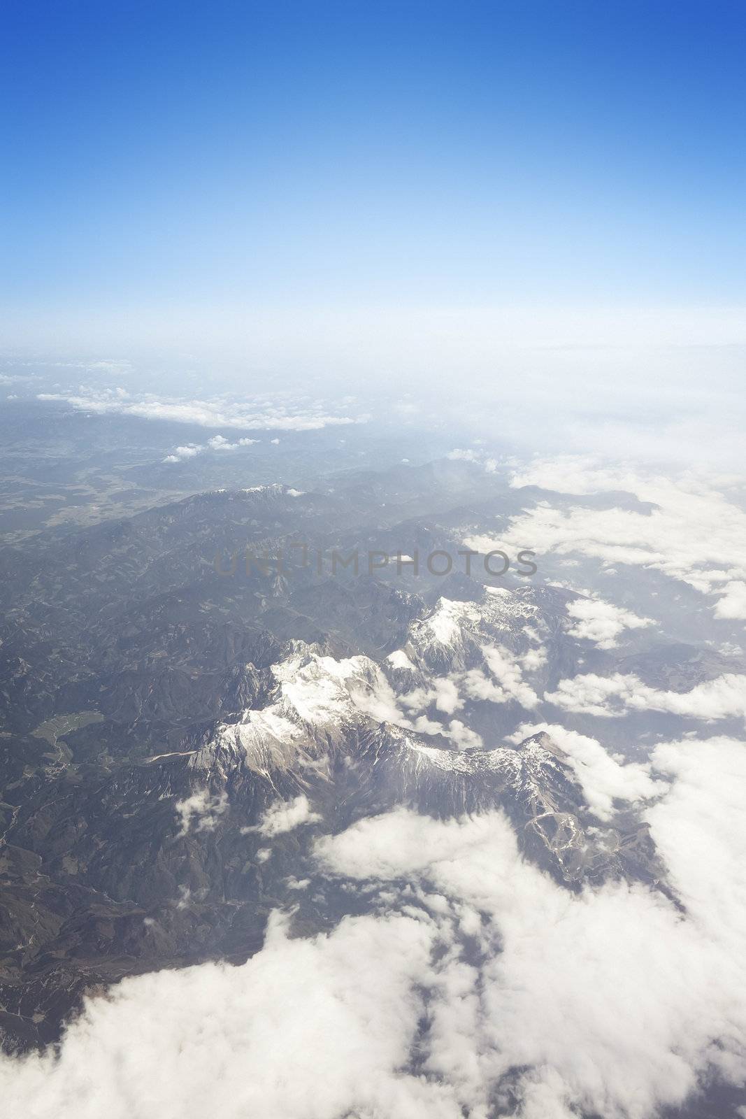 An image of a flight over the clouds