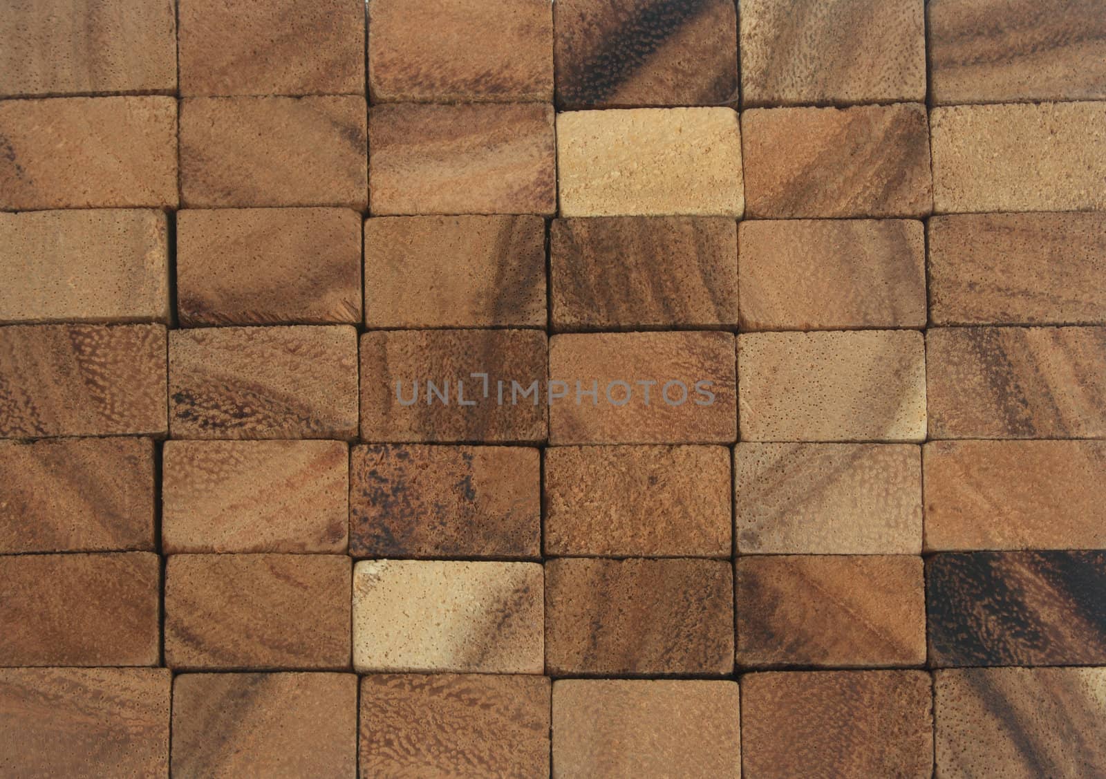 Abstract wood blocks wall background