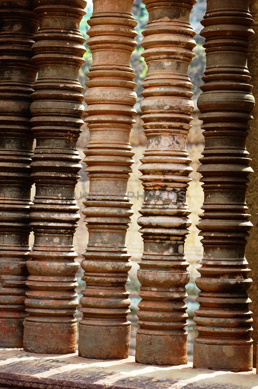 Ancient architectural ruins at Angkor, Cambodia