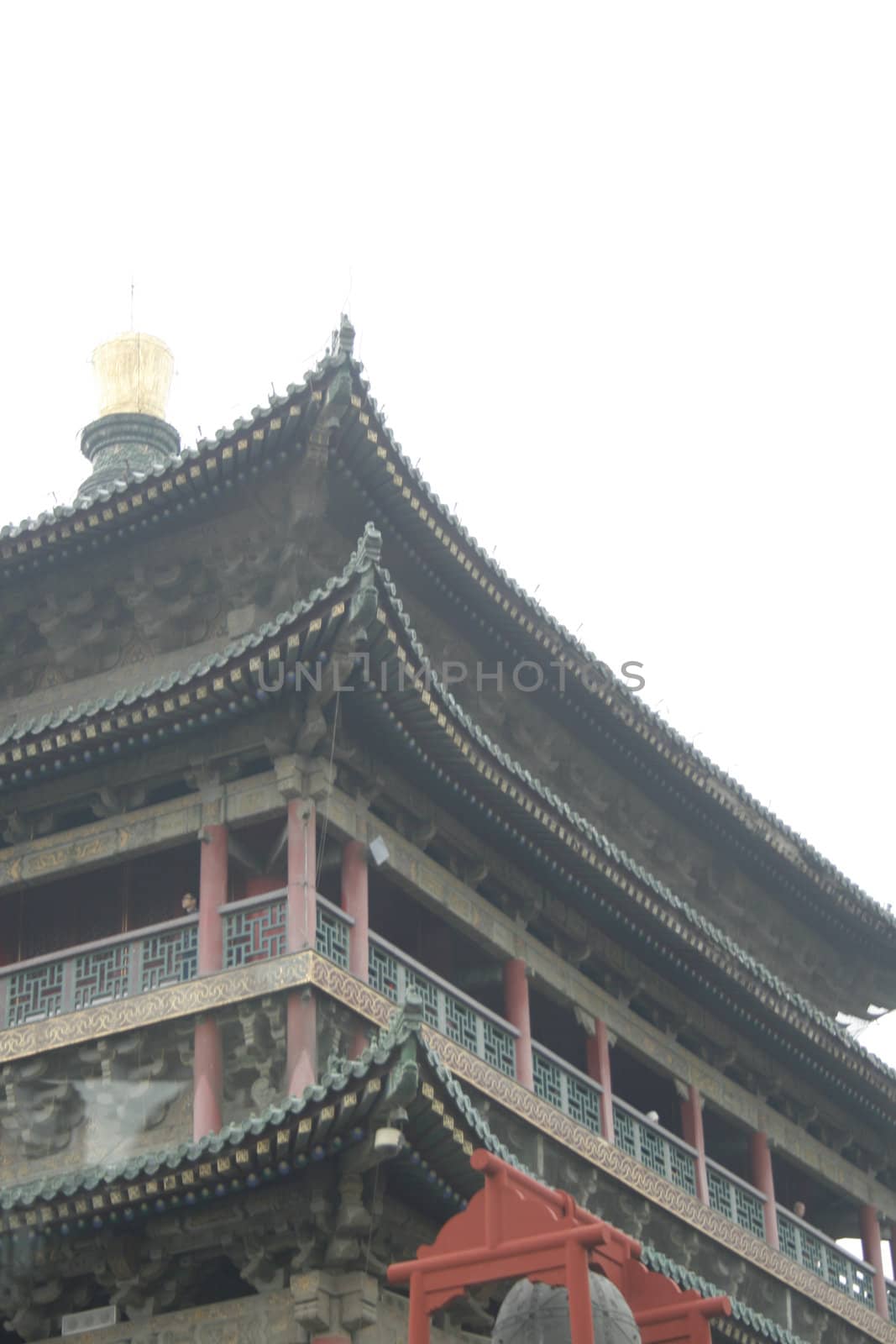 Bell tower in downtown Xi'an, China