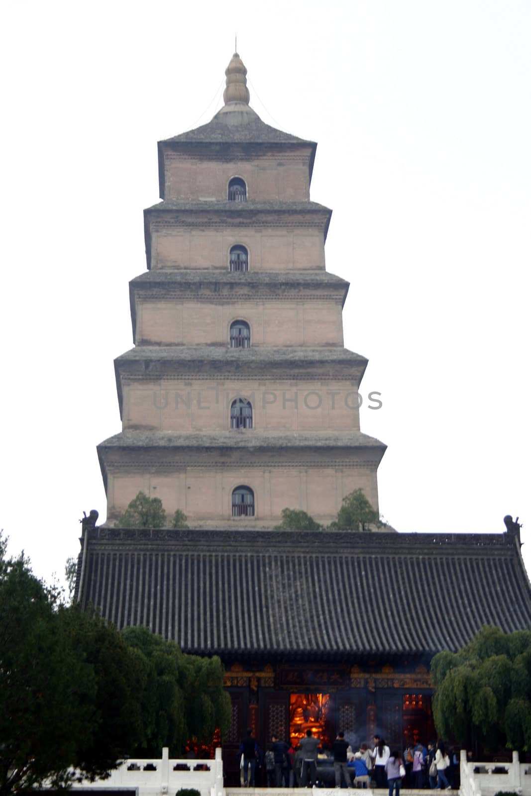Wild Goose Pagoda in downtown Xi'an, China