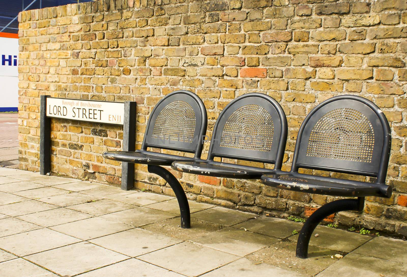 Seats at the bus stop