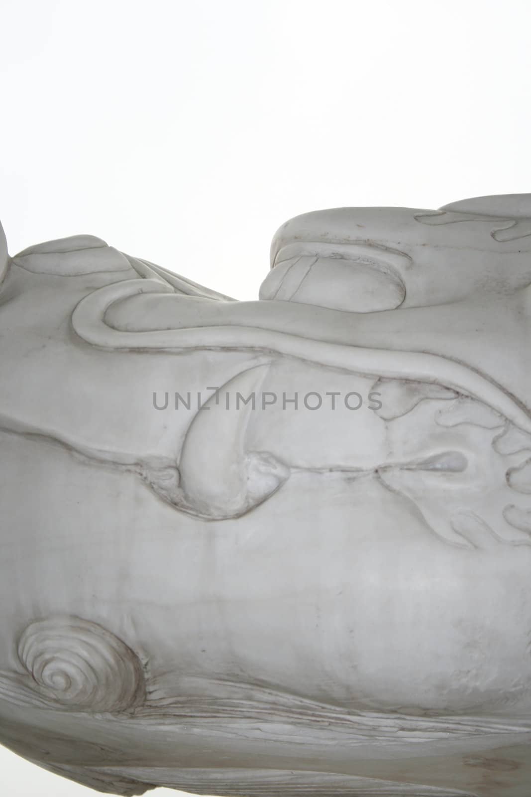 Dragon head at the Wild Goose Pagoda in downtown Xian, China