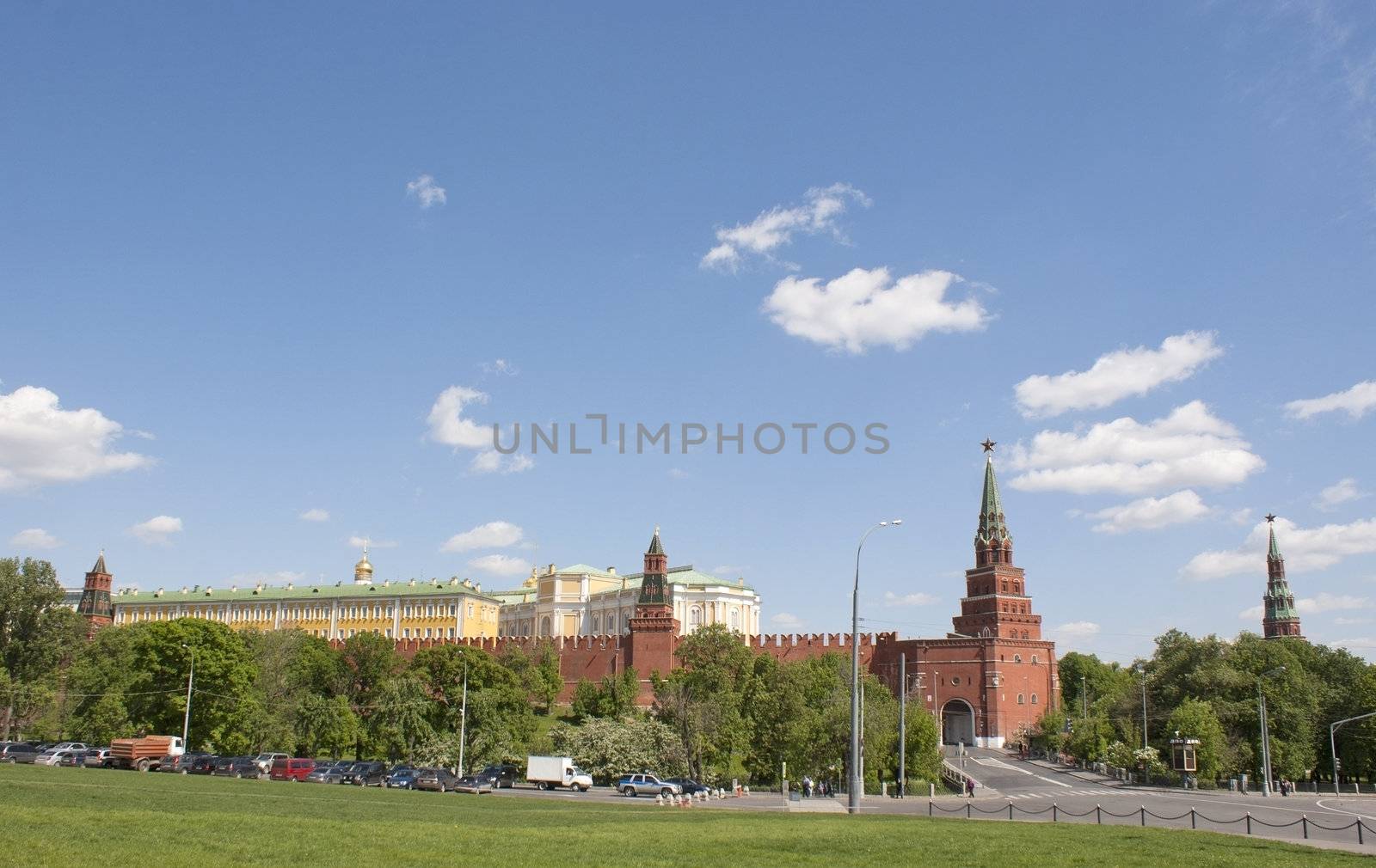 View to the Kremlin from Borovitskaya tower, Moscow