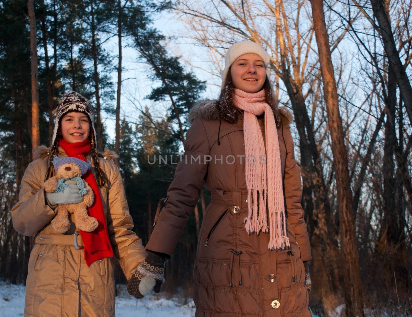 Two happy sisters by AndreyKr