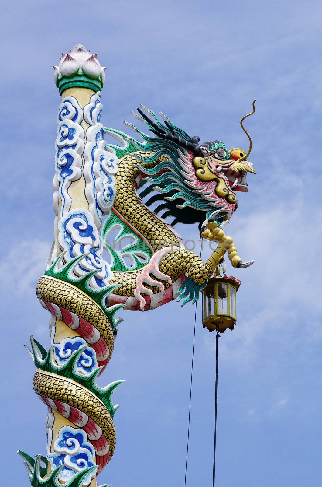 Dragon in chinese temple  by BeeManGuitarRa