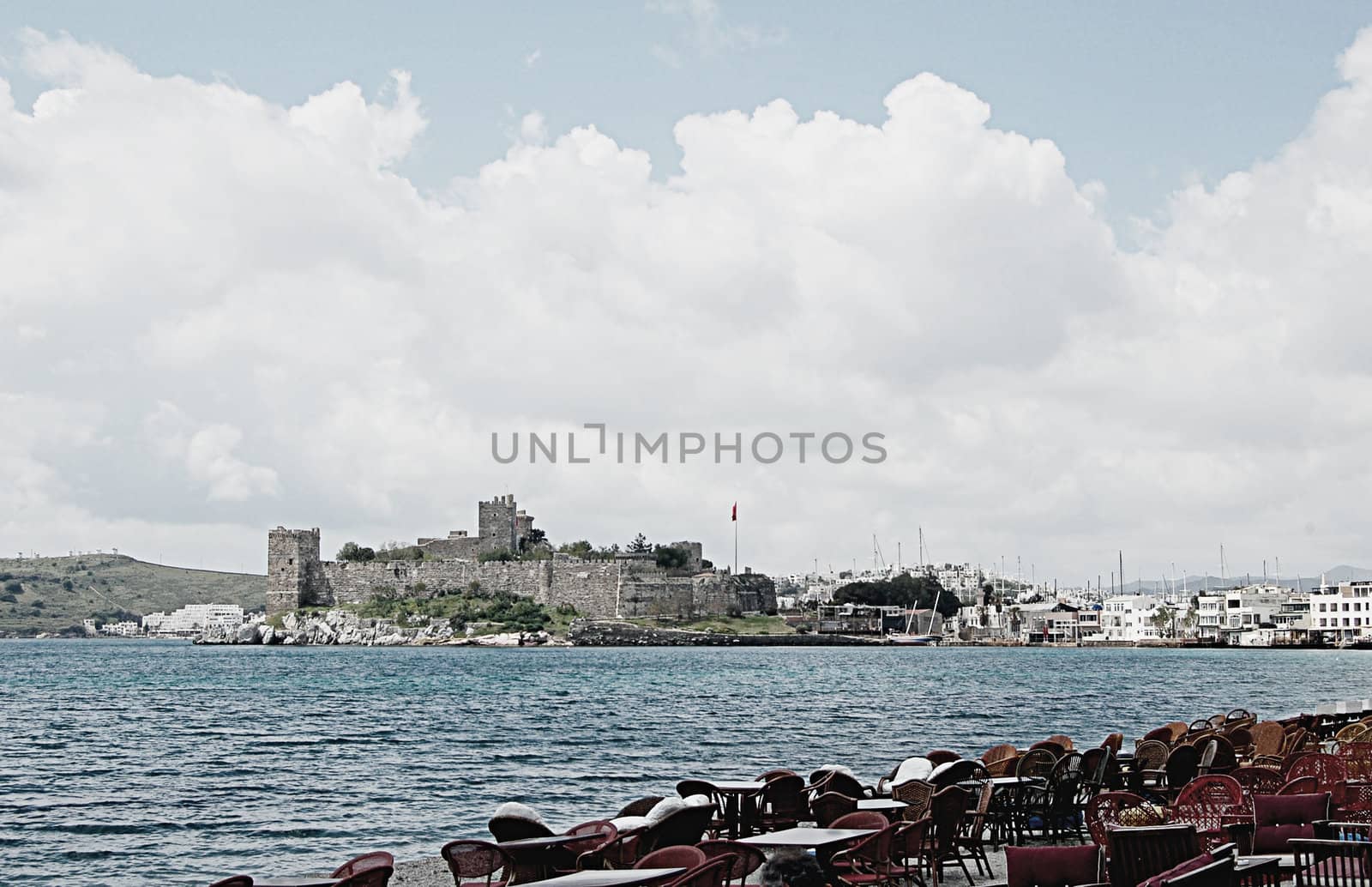 Historical Bodrum Castle in Turkey's most popular summer tourism area, Bodrum, Turkey