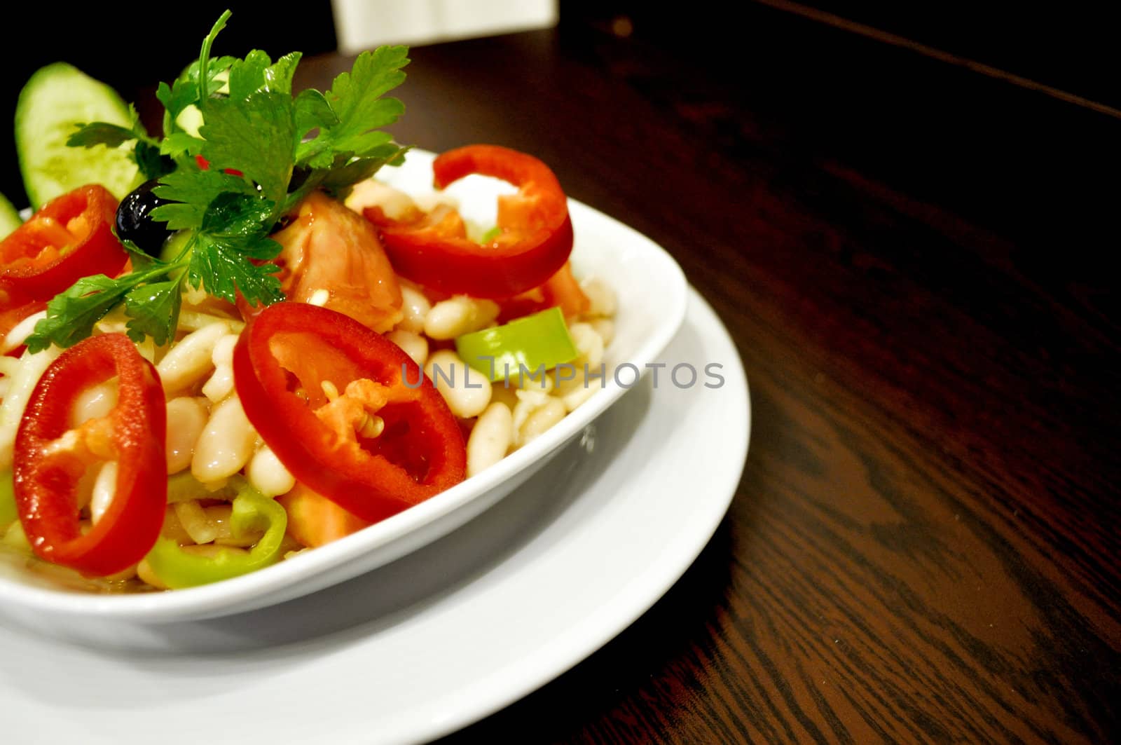 A macro shot of a delicious diet salad