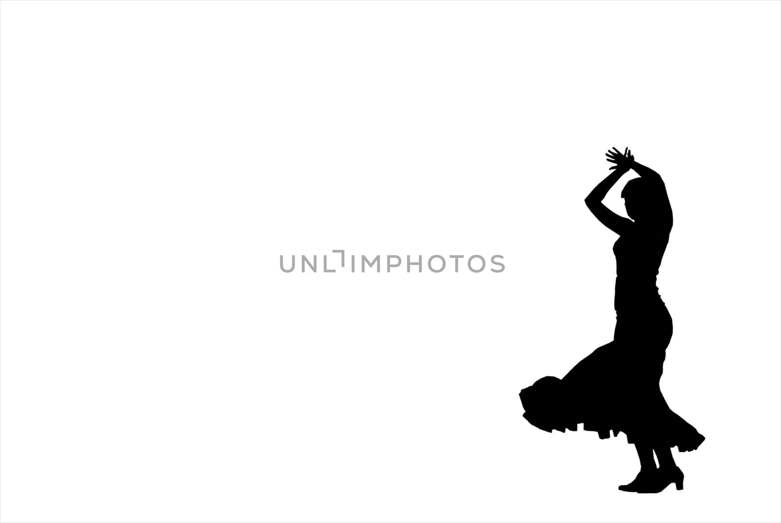 silhouette flamenco dancer