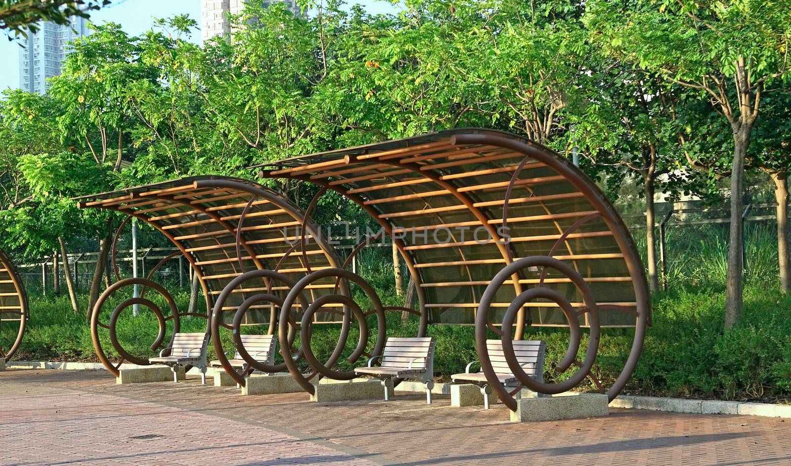 bench in park , city