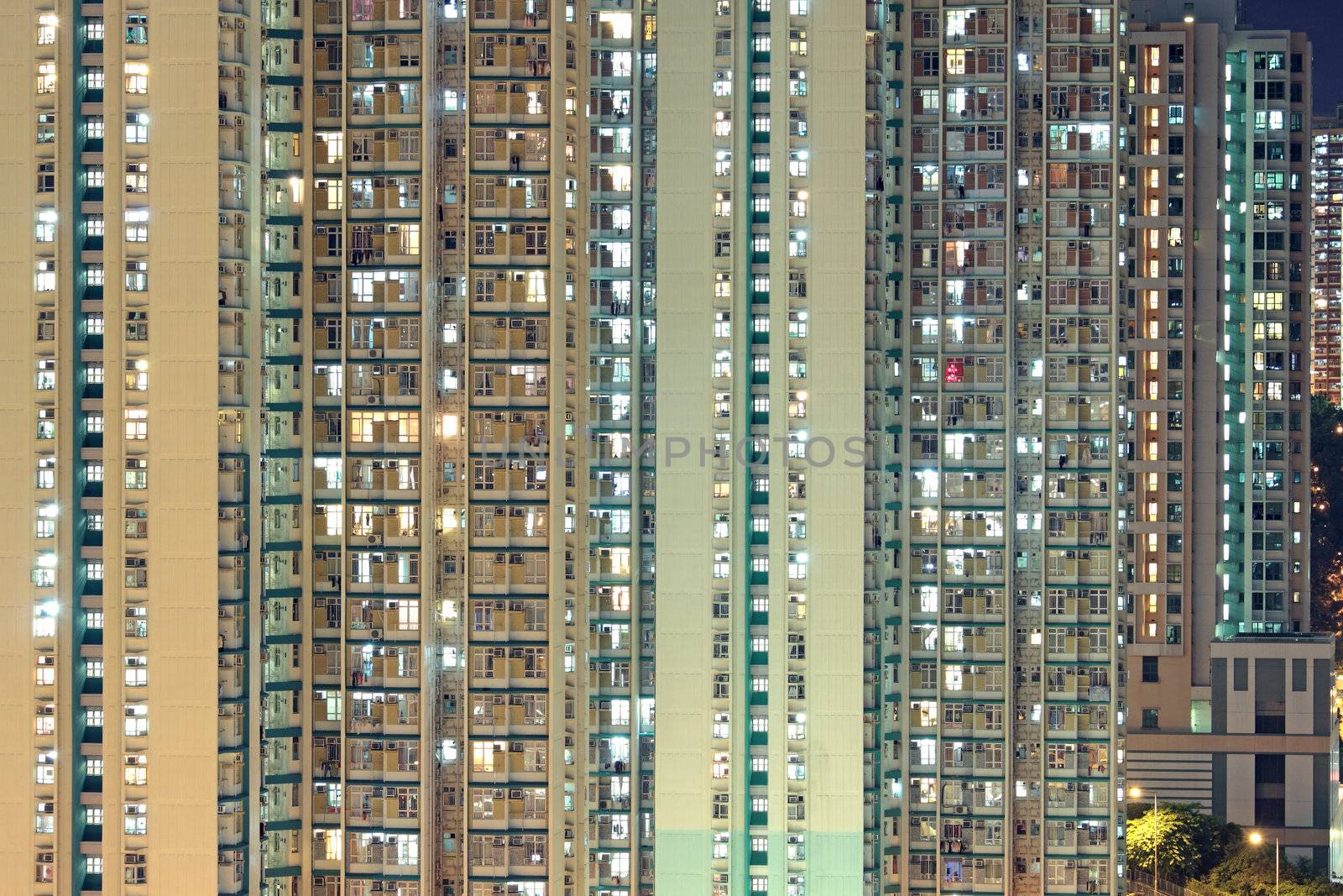 Hong Kong public housing apartment block 