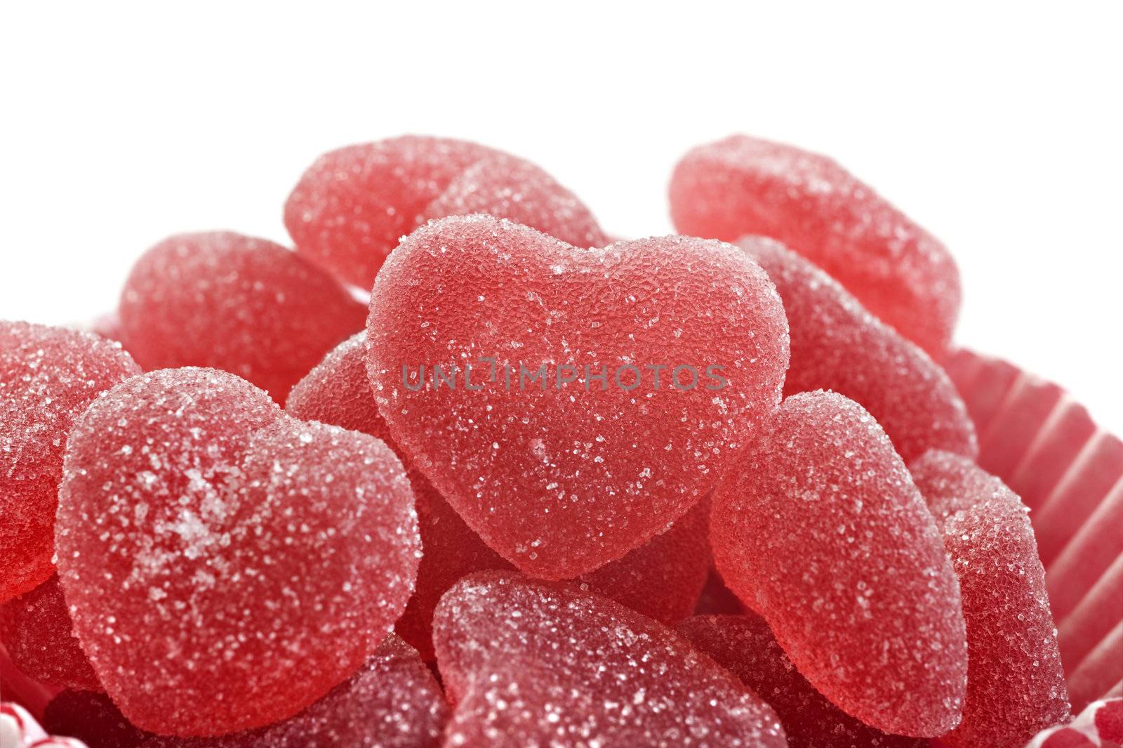 Red heart shaped jelly sweets by tish1