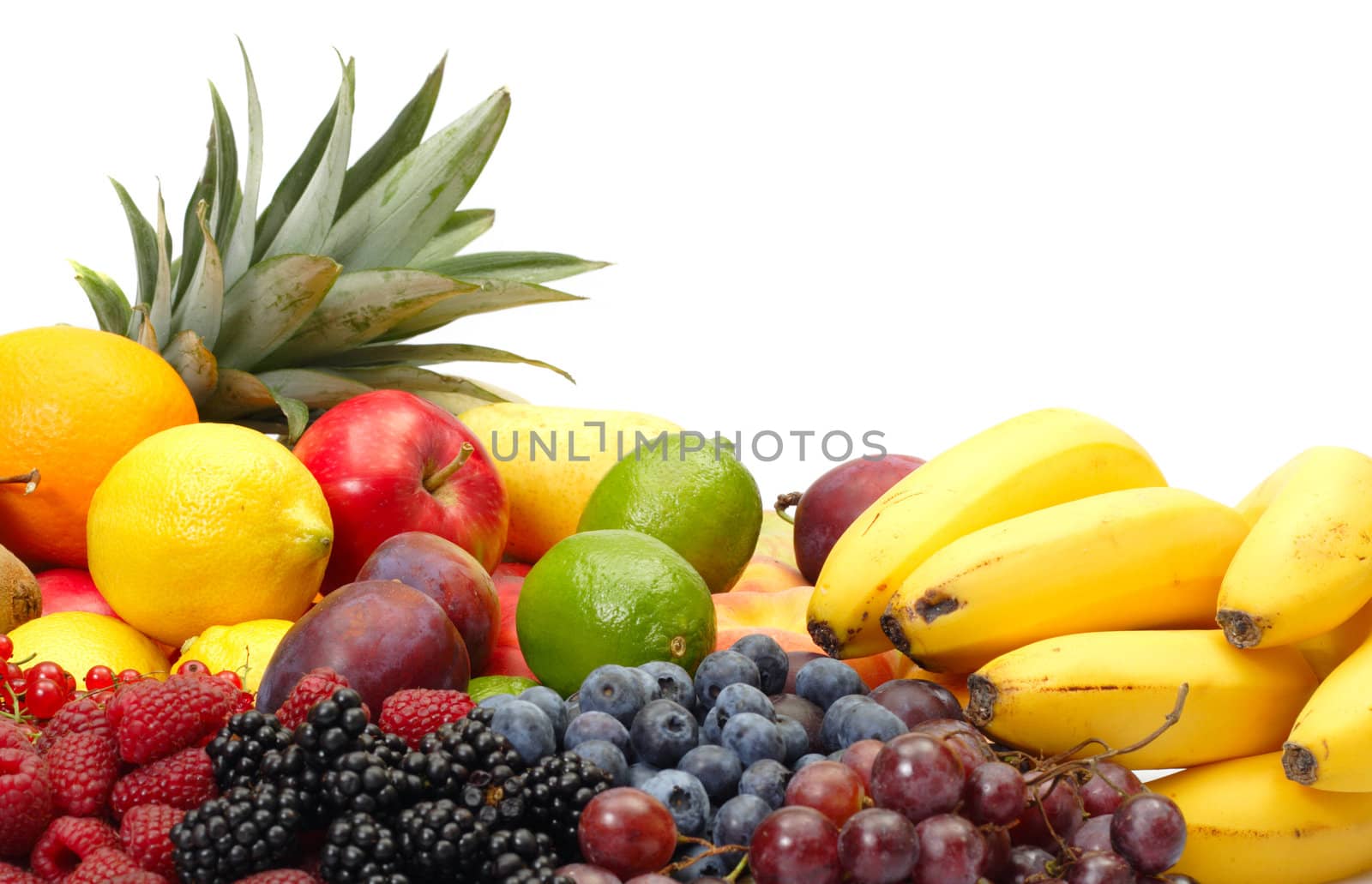 Fresh Fruit photo on the white background