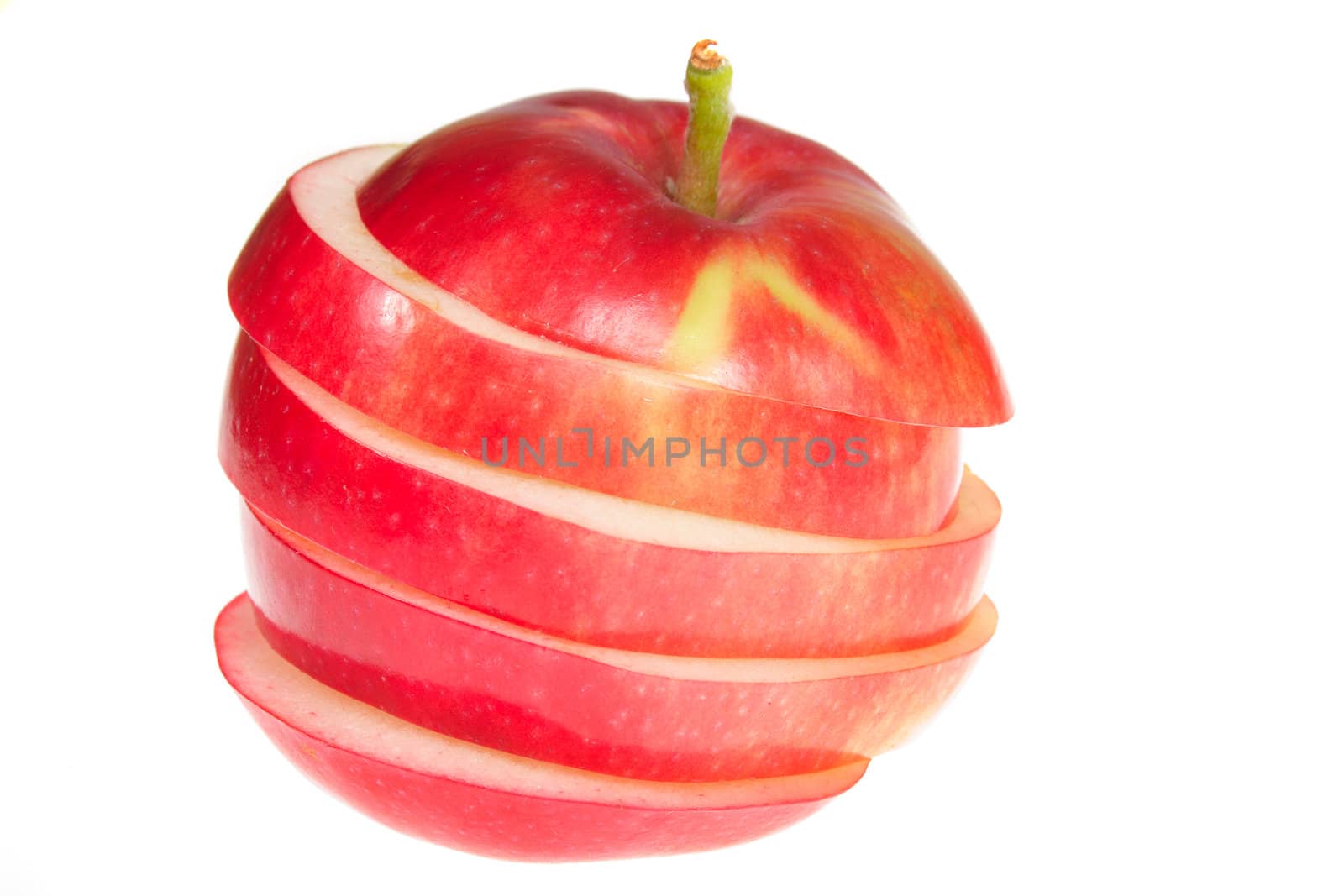 red Apple, photo on the white background