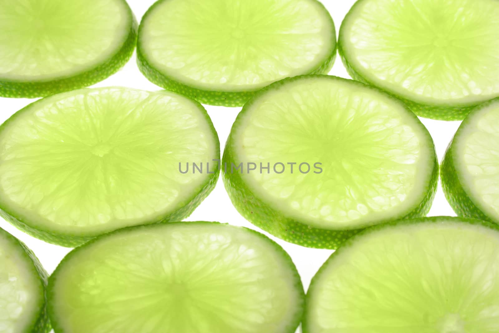 Lime, abstract background from slices