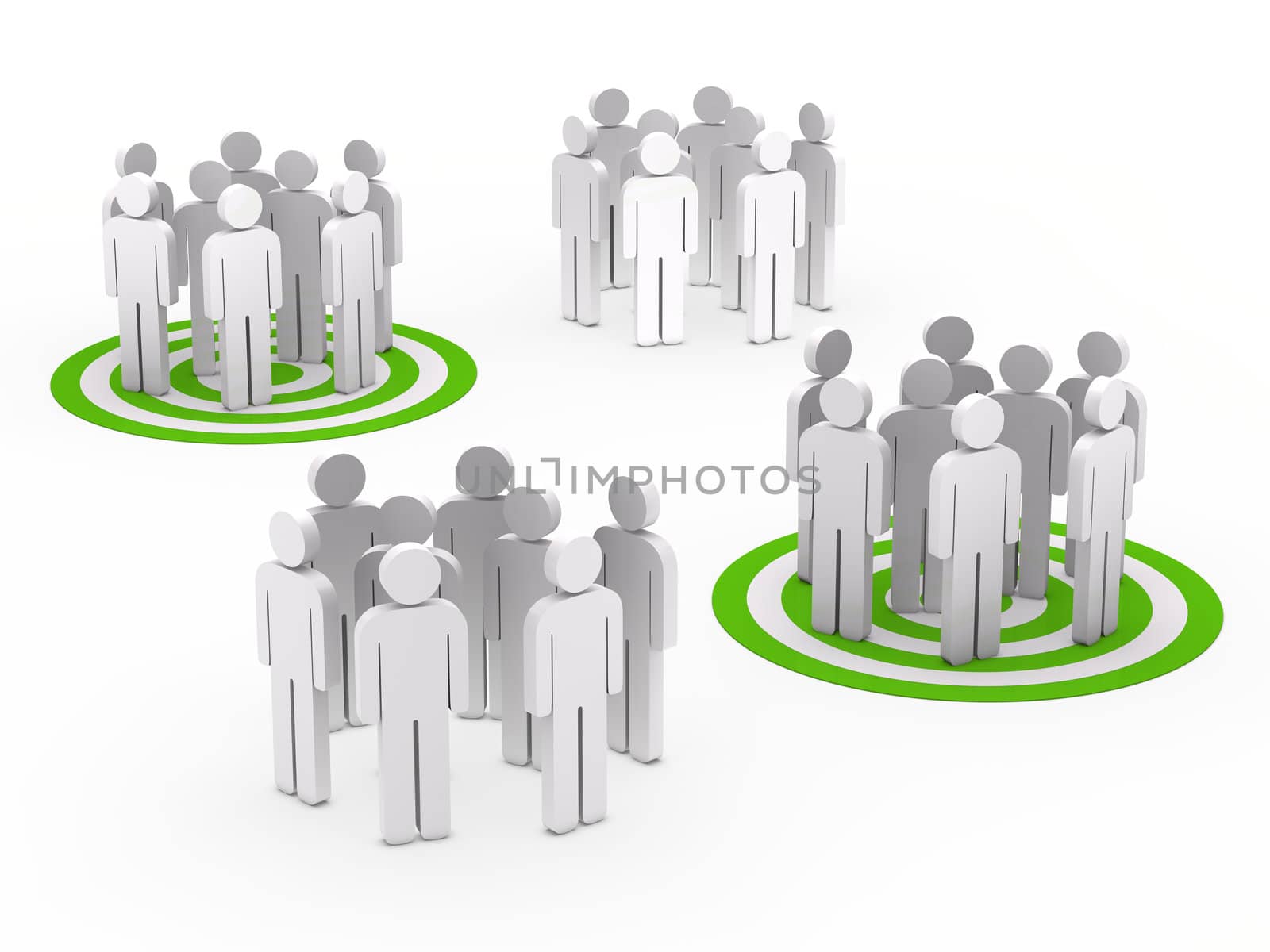 3d teamwork people group circle green tarbet