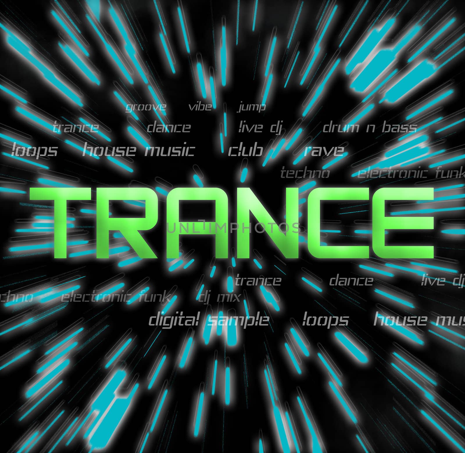 A montage themed around trance music.