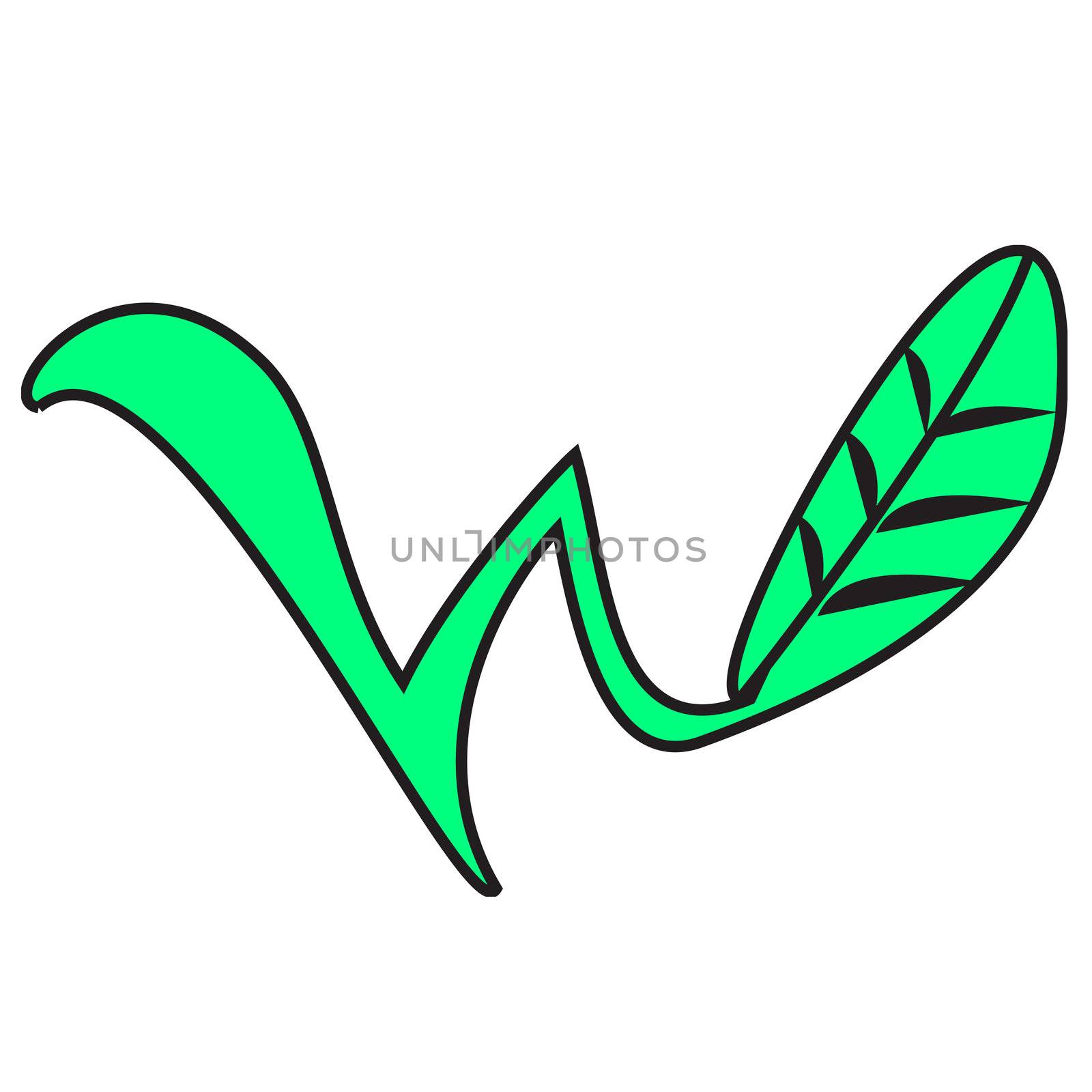 a "w" shaped plat / leaf