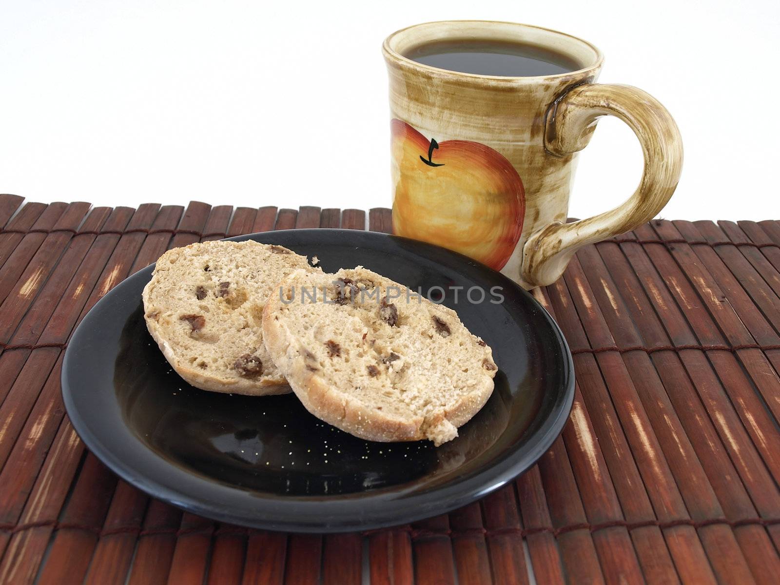 Cinnamon Raisin Muffin and Coffee by RGebbiePhoto