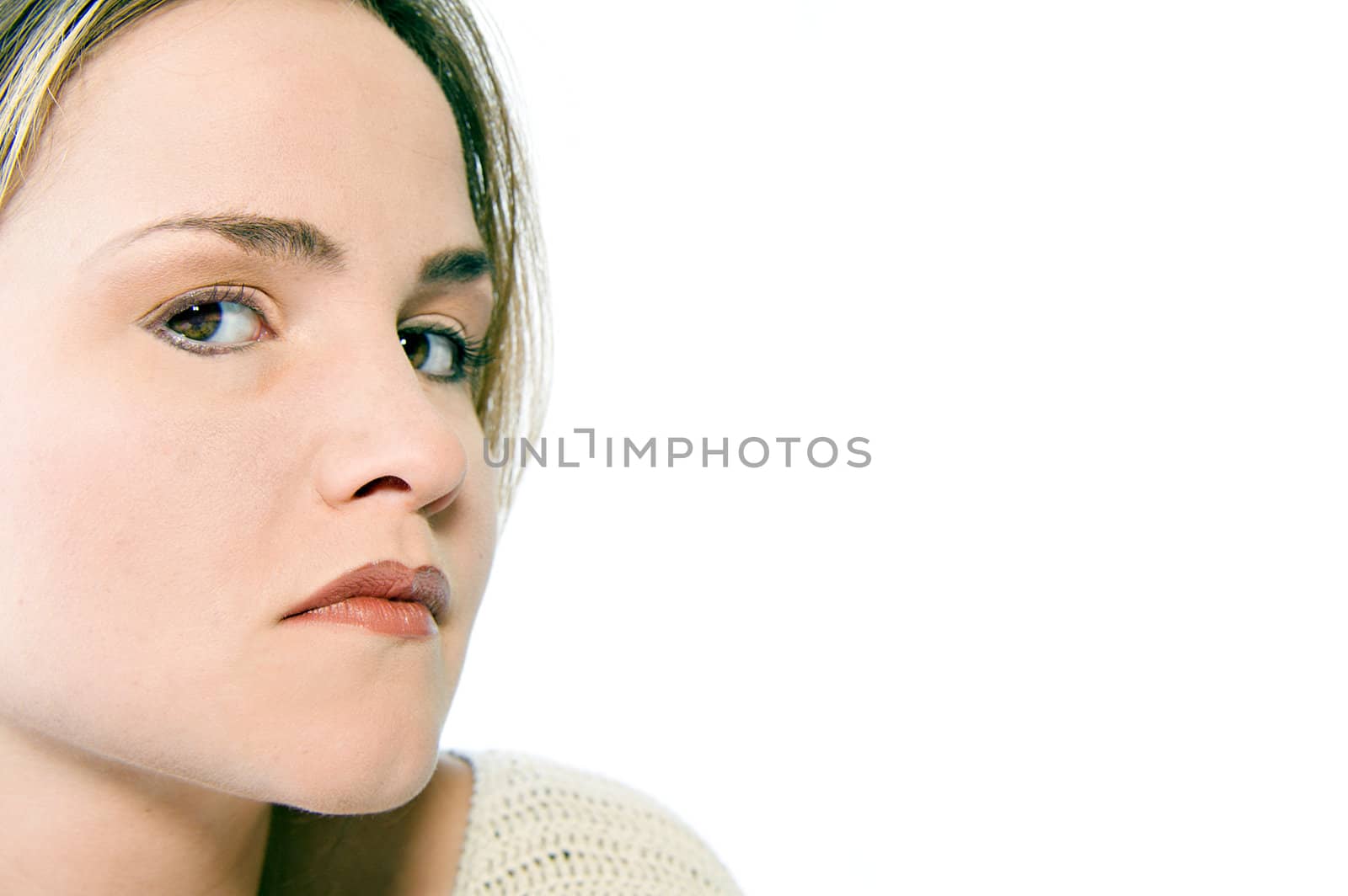 young woman looking sideways by DNFStyle