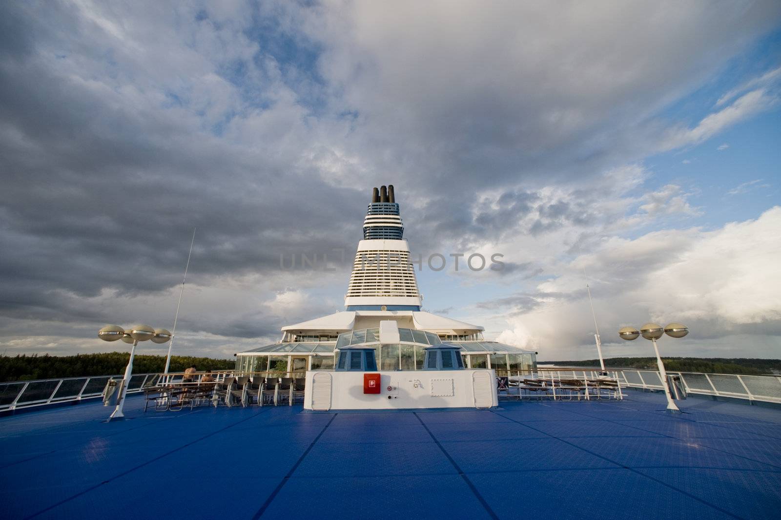 Onboard cruise ship taken on Baltic sea