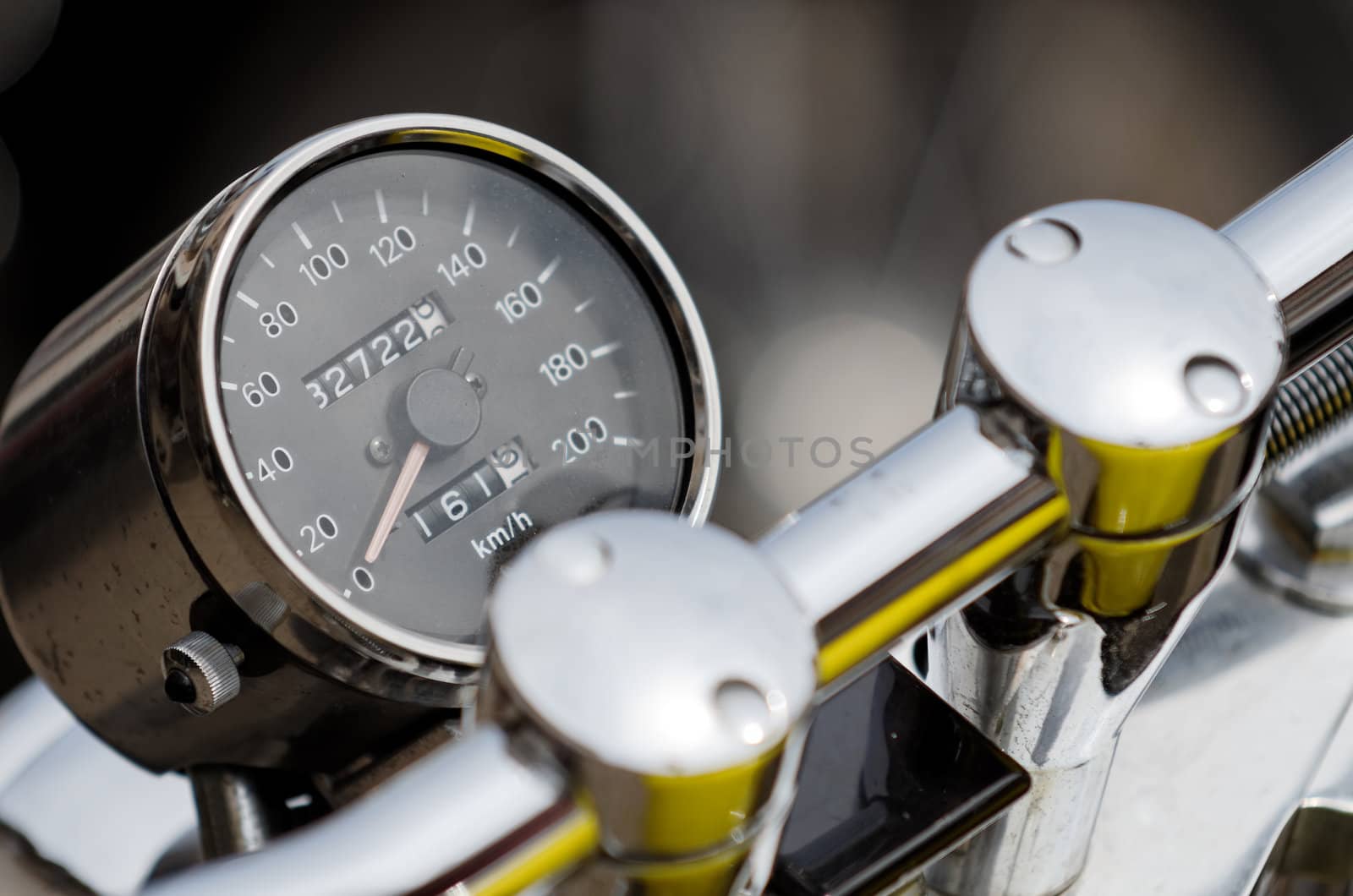 a motorbike dashboard