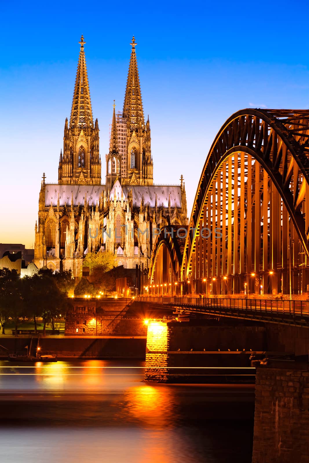 Cologne Cathedral in the evening