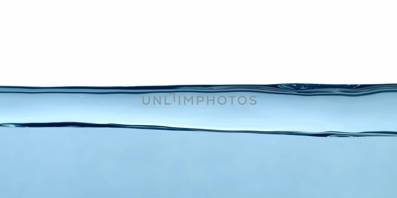 Blue water isolated over white useful as a background