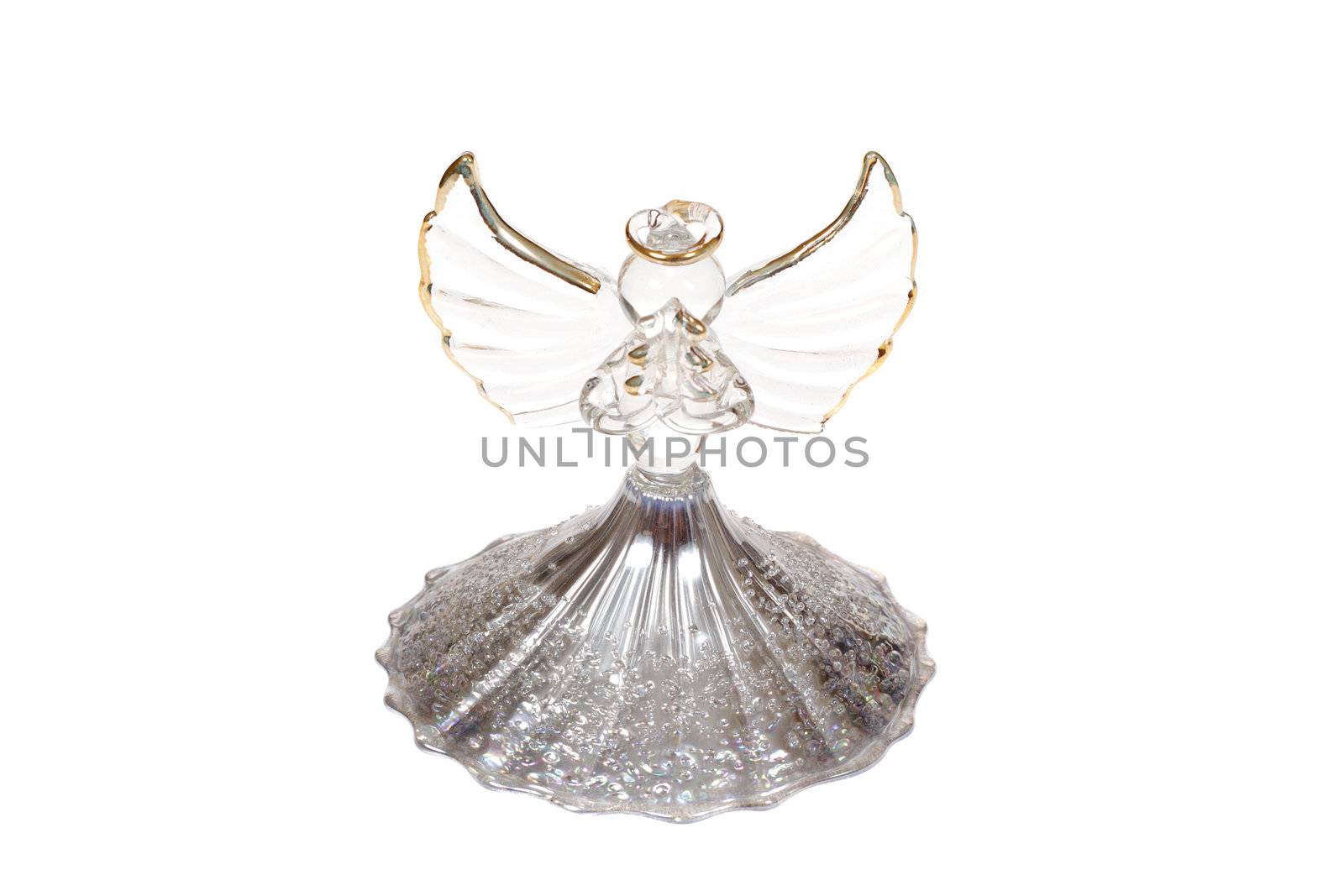 Glass Angel, photo on the white background