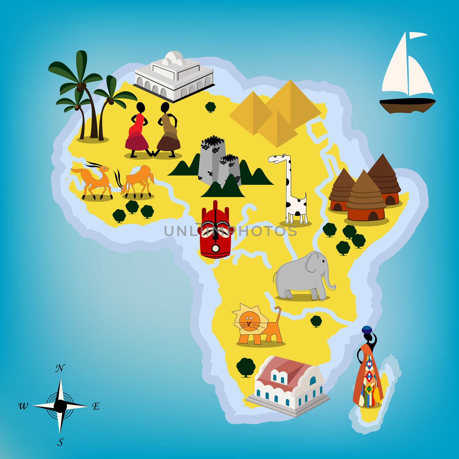 Africa map by Lirch