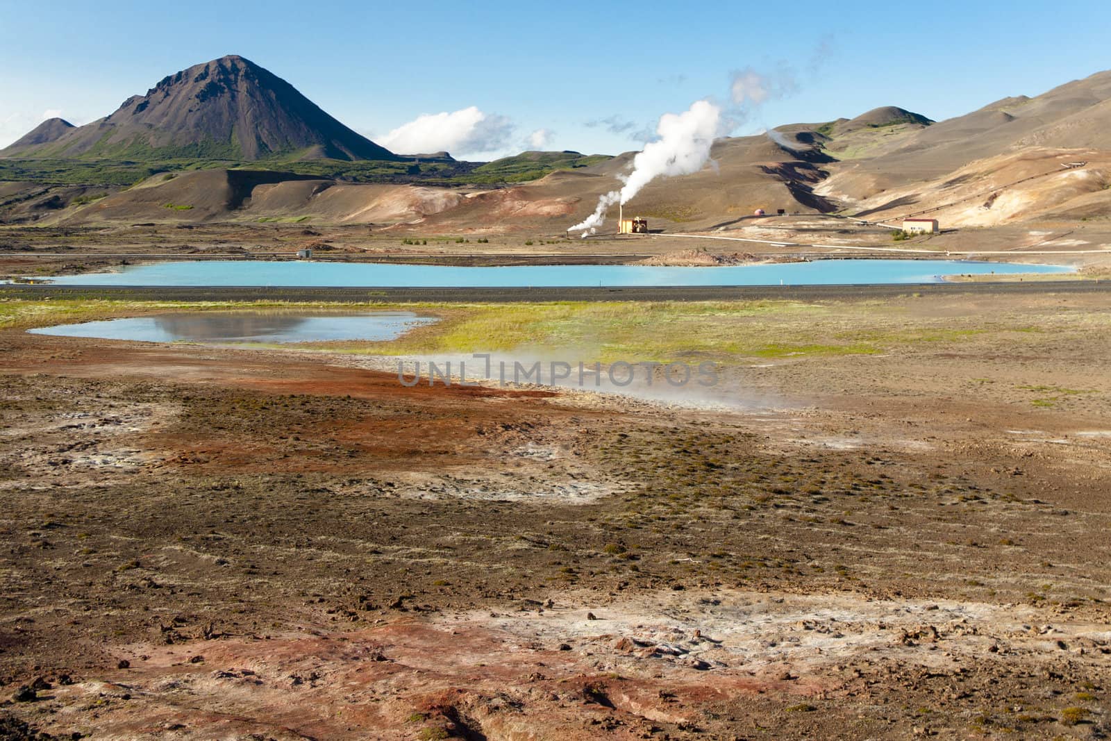 Colorful ground, hot spring in  Namafjall - Iceland.