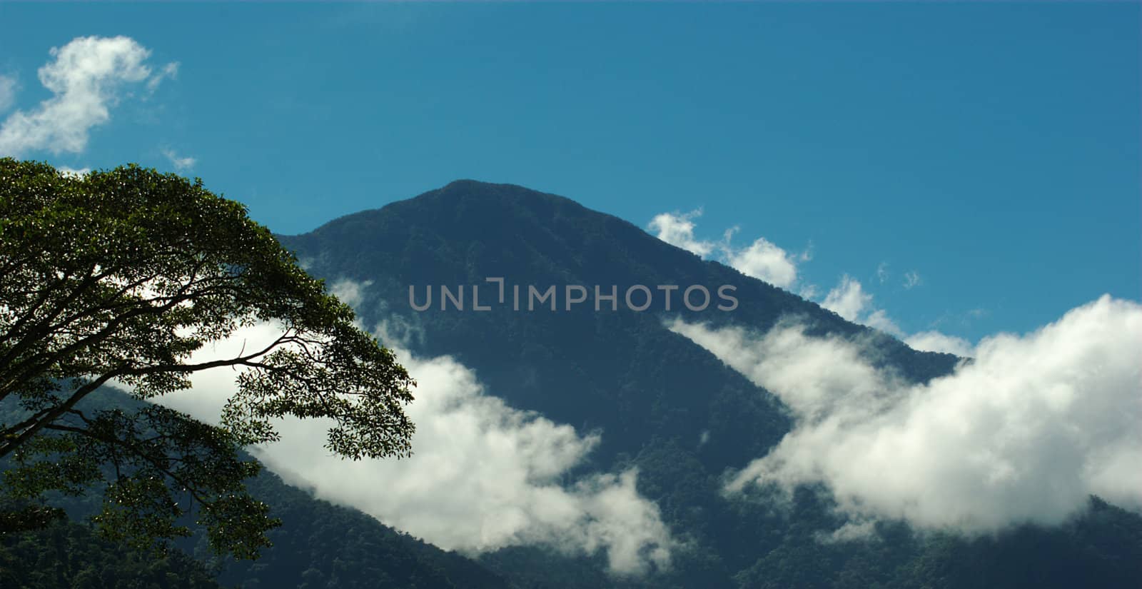 Mountain Peak with Clouds by ildi