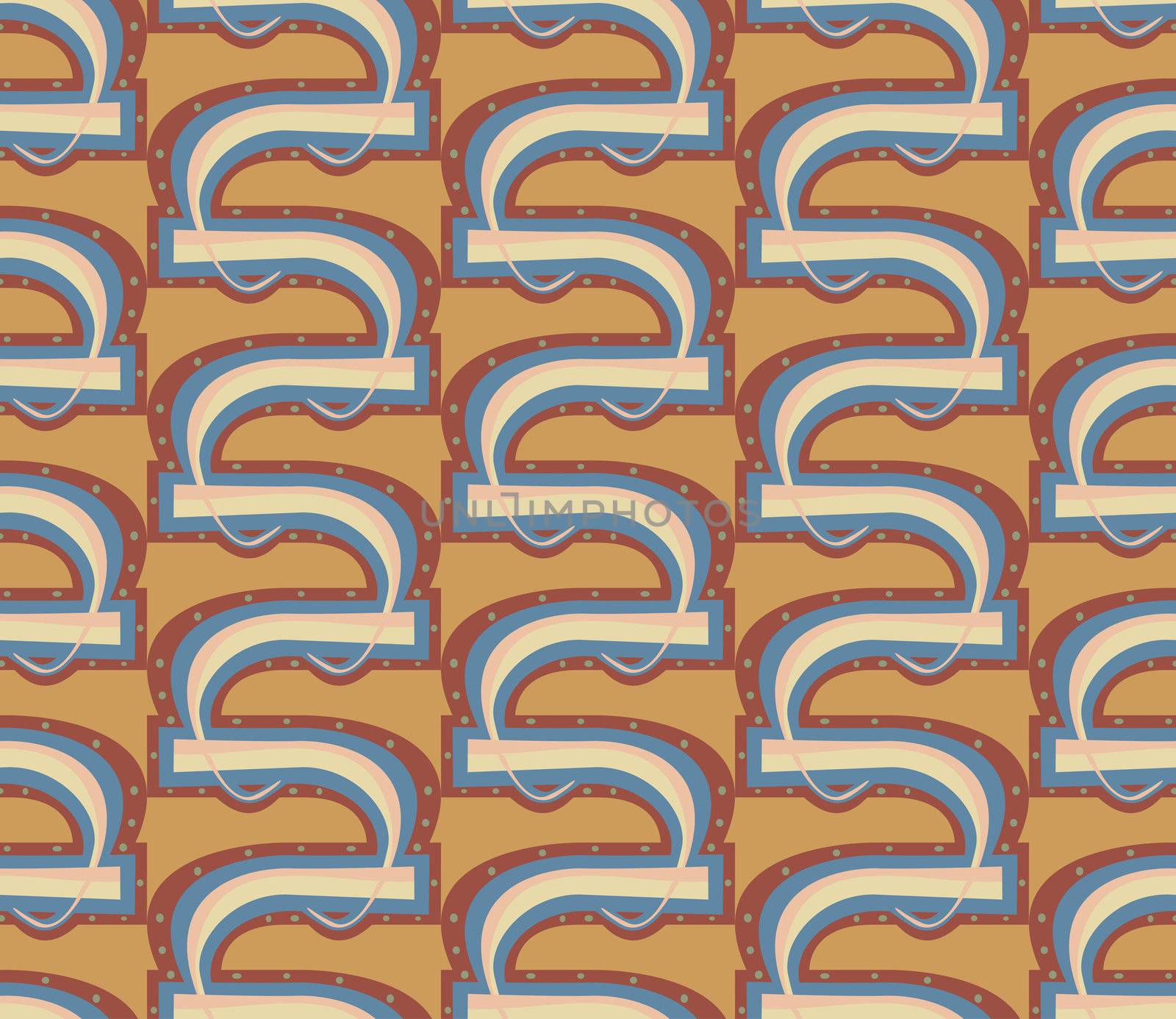 Seamless hook shape background pattern with small dots