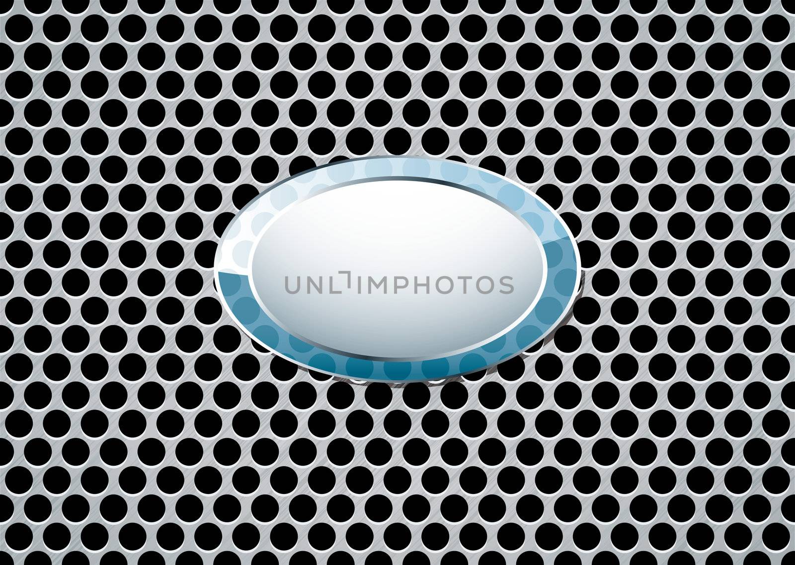 Brushed silver metal background with white lozenge copyspace