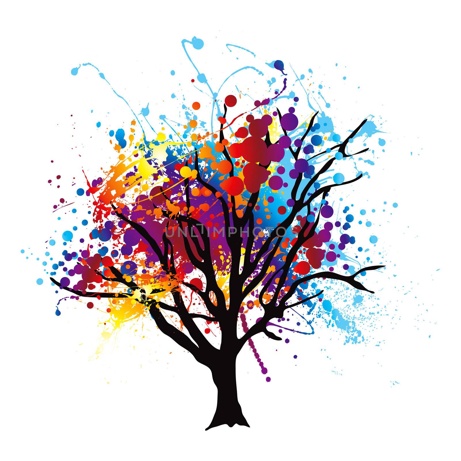 Paint splat tree by nicemonkey