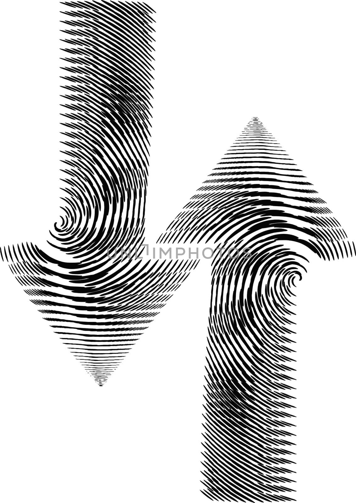 abstract arrows of black colour by mvprint