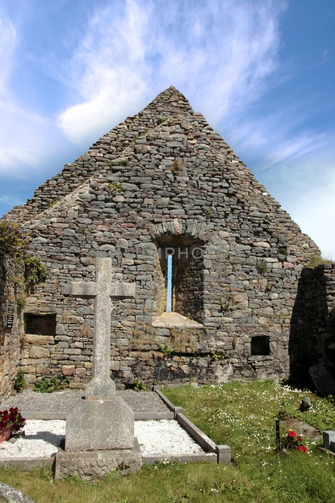 an irish graveyard in Kerry on the west coast of Ireland